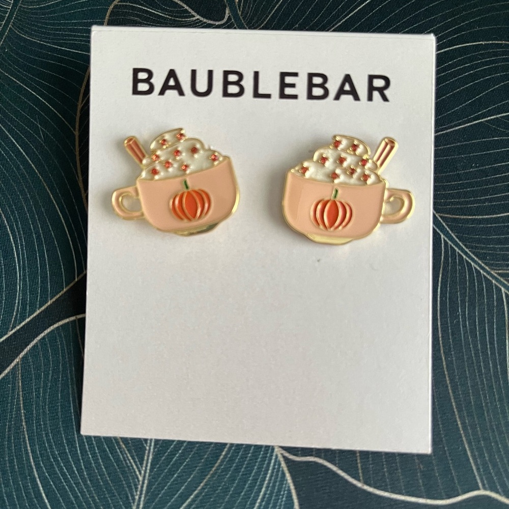 NEW BaubleBar Pumpkin 🎃 Spice Earrings